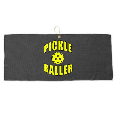 Pickle Baller Pickleball Player Design Large Microfiber Waffle Golf Towel