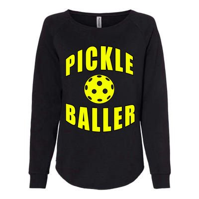 Pickle Baller Pickleball Player Design Womens California Wash Sweatshirt