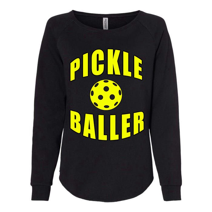 Pickle Baller Pickleball Player Design Womens California Wash Sweatshirt