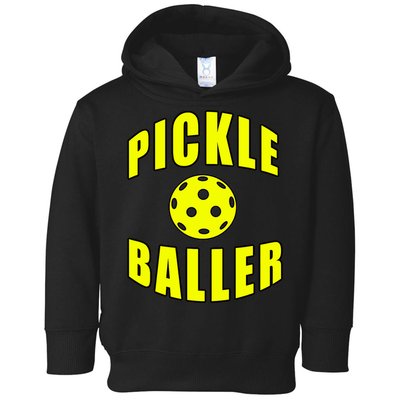Pickle Baller Pickleball Player Design Toddler Hoodie
