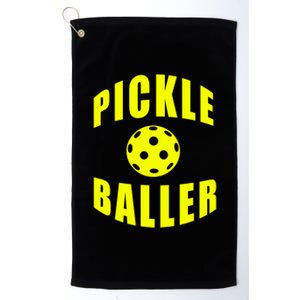 Pickle Baller Pickleball Player Design Platinum Collection Golf Towel