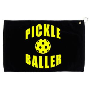 Pickle Baller Pickleball Player Design Grommeted Golf Towel