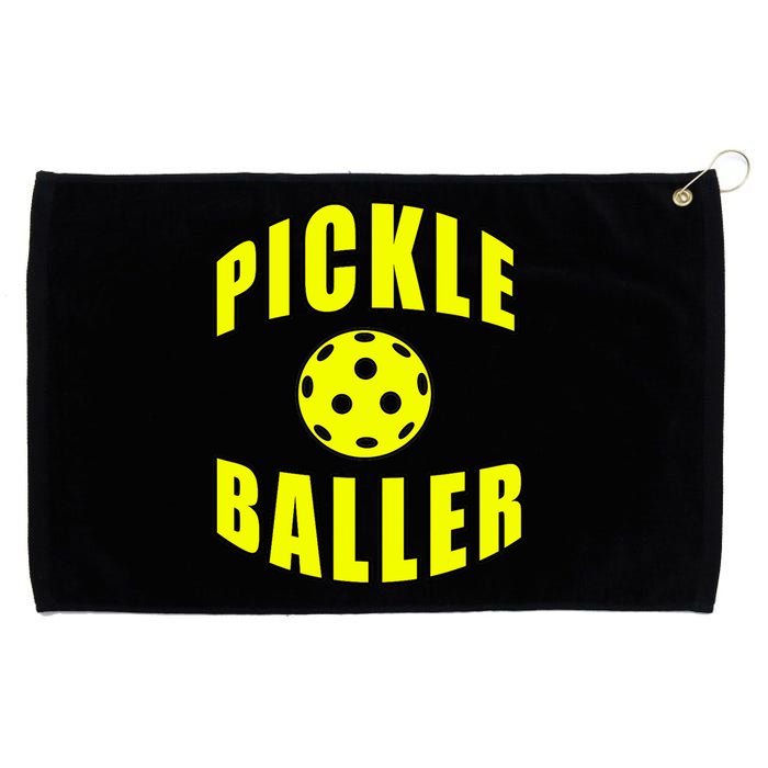 Pickle Baller Pickleball Player Design Grommeted Golf Towel