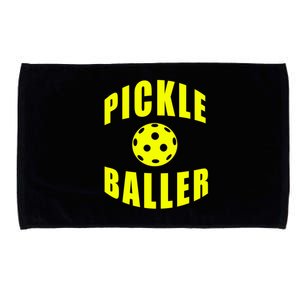 Pickle Baller Pickleball Player Design Microfiber Hand Towel