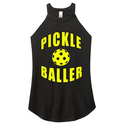 Pickle Baller Pickleball Player Design Women's Perfect Tri Rocker Tank