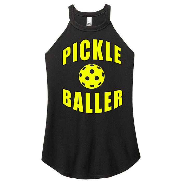 Pickle Baller Pickleball Player Design Women's Perfect Tri Rocker Tank