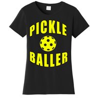 Pickle Baller Pickleball Player Design Women's T-Shirt