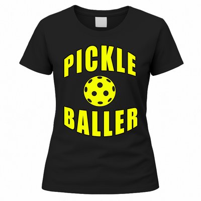 Pickle Baller Pickleball Player Design Women's T-Shirt