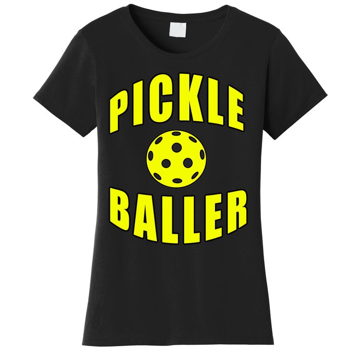 Pickle Baller Pickleball Player Design Women's T-Shirt