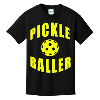 Pickle Baller Pickleball Player Design Kids T-Shirt