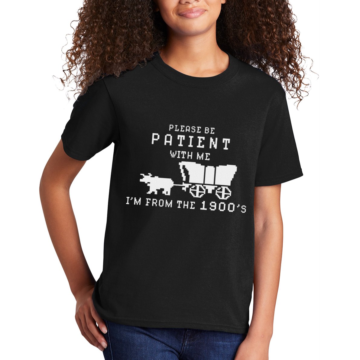 Please Be Patient IM From The 1900S Retro Oregon Trail Kids T-Shirt