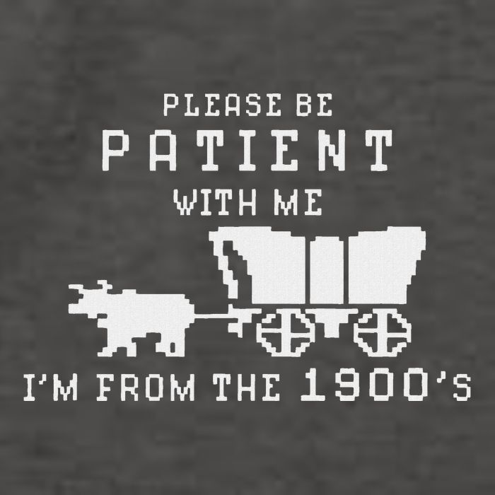 Please Be Patient IM From The 1900S Retro Oregon Trail Vector Backpack