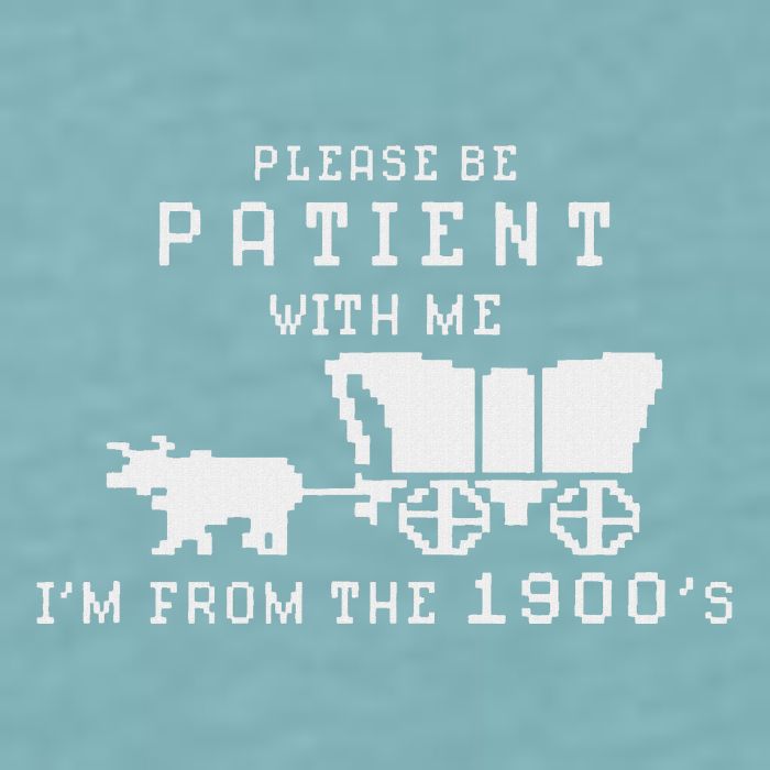 Please Be Patient IM From The 1900S Retro Oregon Trail Sueded Cloud Jersey T-Shirt
