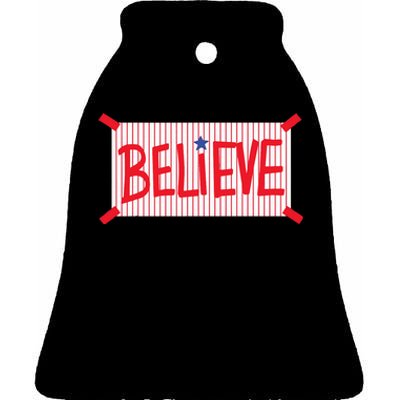 P.H.I.L.L.Y Believe Philadelphia Ceramic Bell Ornament