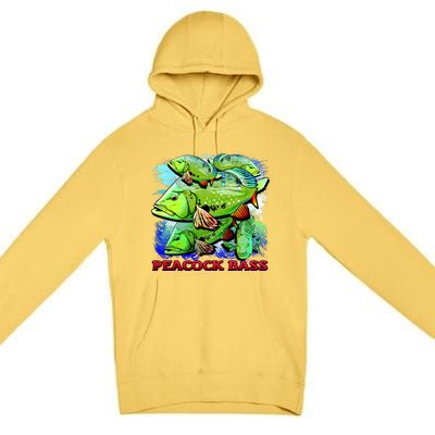 Peacock Bass Premium Pullover Hoodie