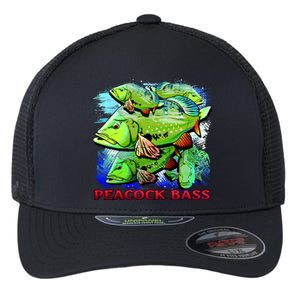 Peacock Bass Flexfit Unipanel Trucker Cap