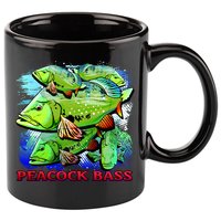 Peacock Bass 11oz C Handle Ceramic Mug