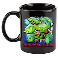 Peacock Bass 11oz C Handle Ceramic Mug