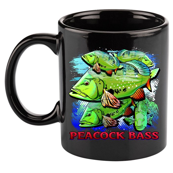 Peacock Bass 11oz C Handle Ceramic Mug