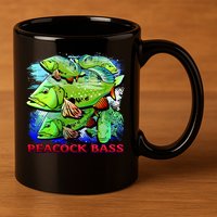 Peacock Bass 11oz C Handle Ceramic Mug