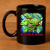 Peacock Bass 11oz C Handle Ceramic Mug