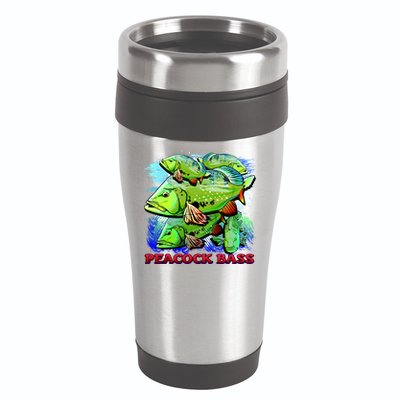Peacock Bass 16oz Travel Tumbler
