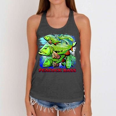 Peacock Bass Women's Knotted Racerback Tank