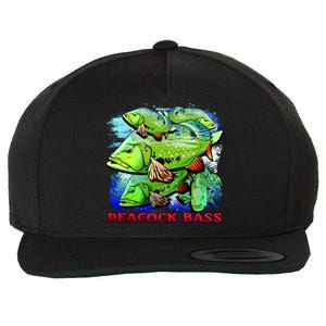 Peacock Bass Wool Snapback Cap