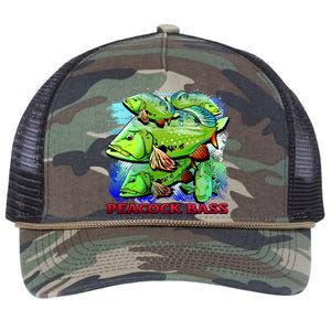 Peacock Bass Retro Rope Trucker Hat Cap