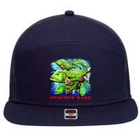Peacock Bass 7 Panel Mesh Trucker Snapback Hat