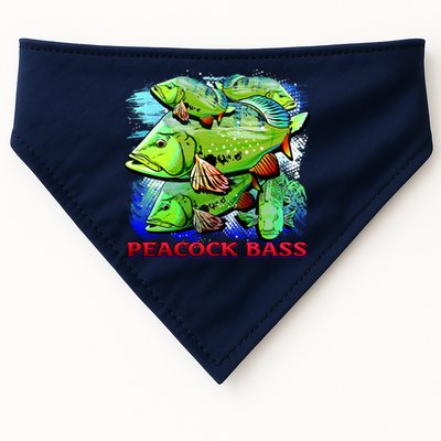 Peacock Bass USA-Made Doggie Bandana