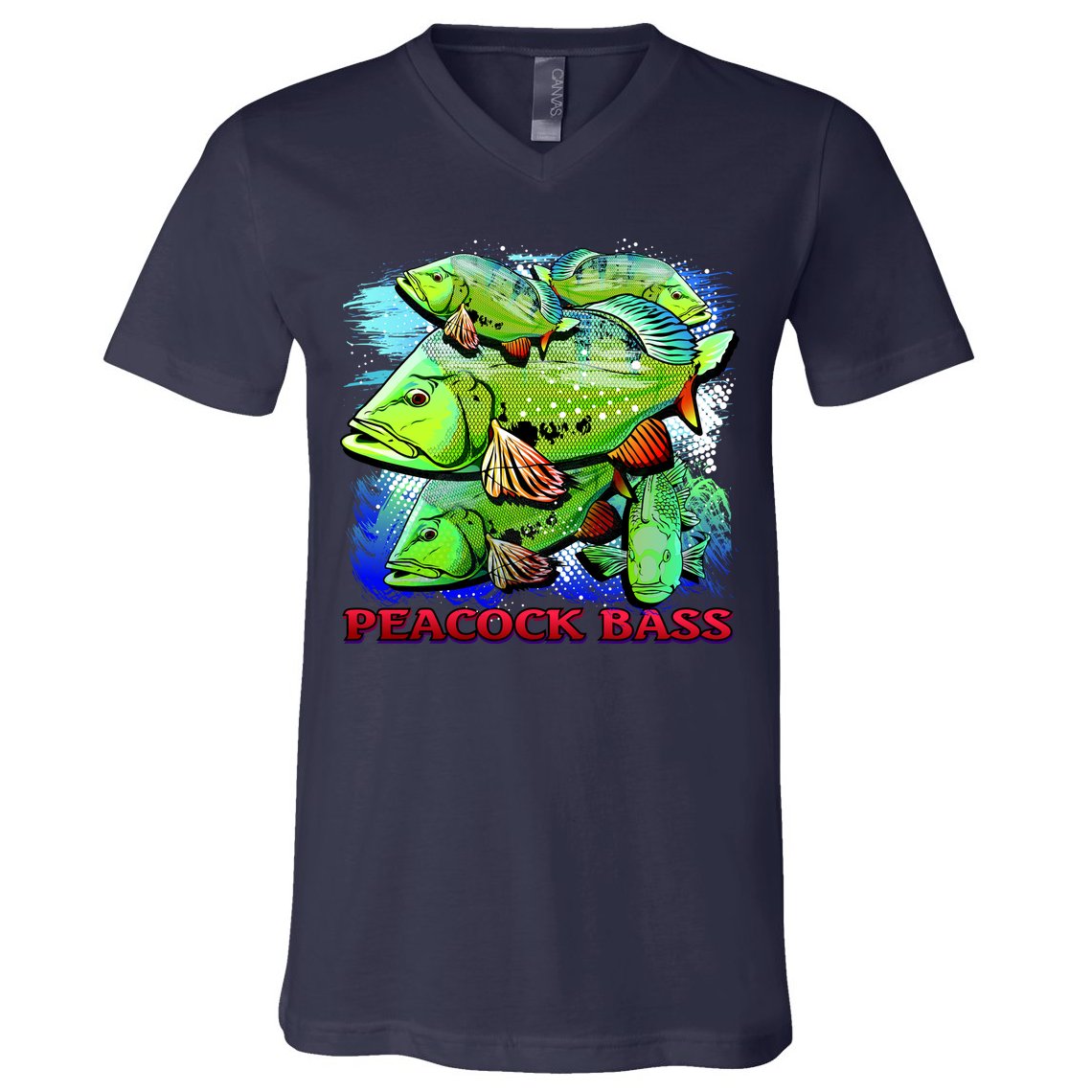 Peacock Bass V-Neck T-Shirt