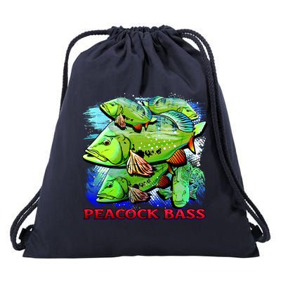 Peacock Bass Drawstring Bag
