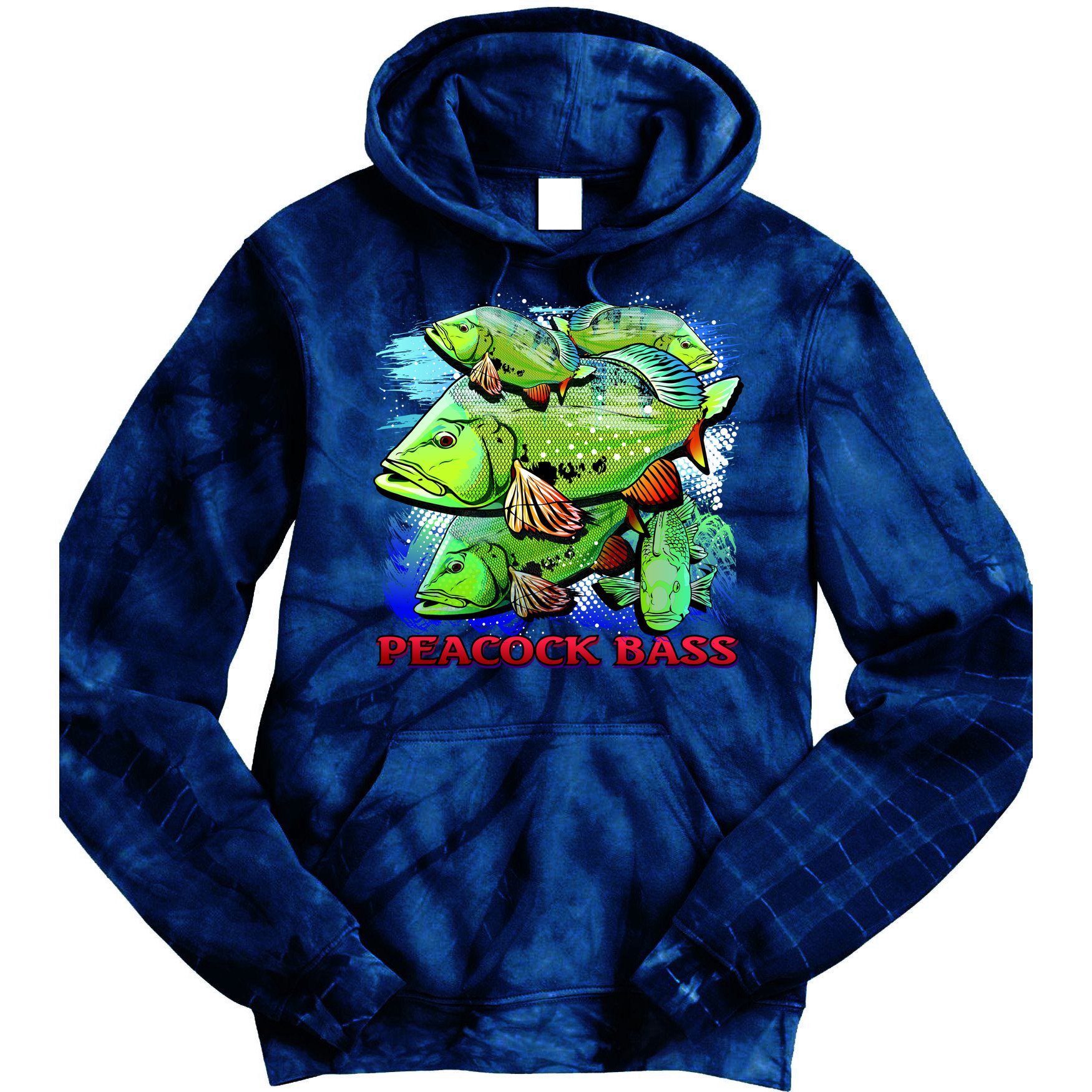 Peacock Bass Tie Dye Hoodie