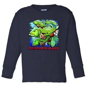 Peacock Bass Toddler Long Sleeve Shirt