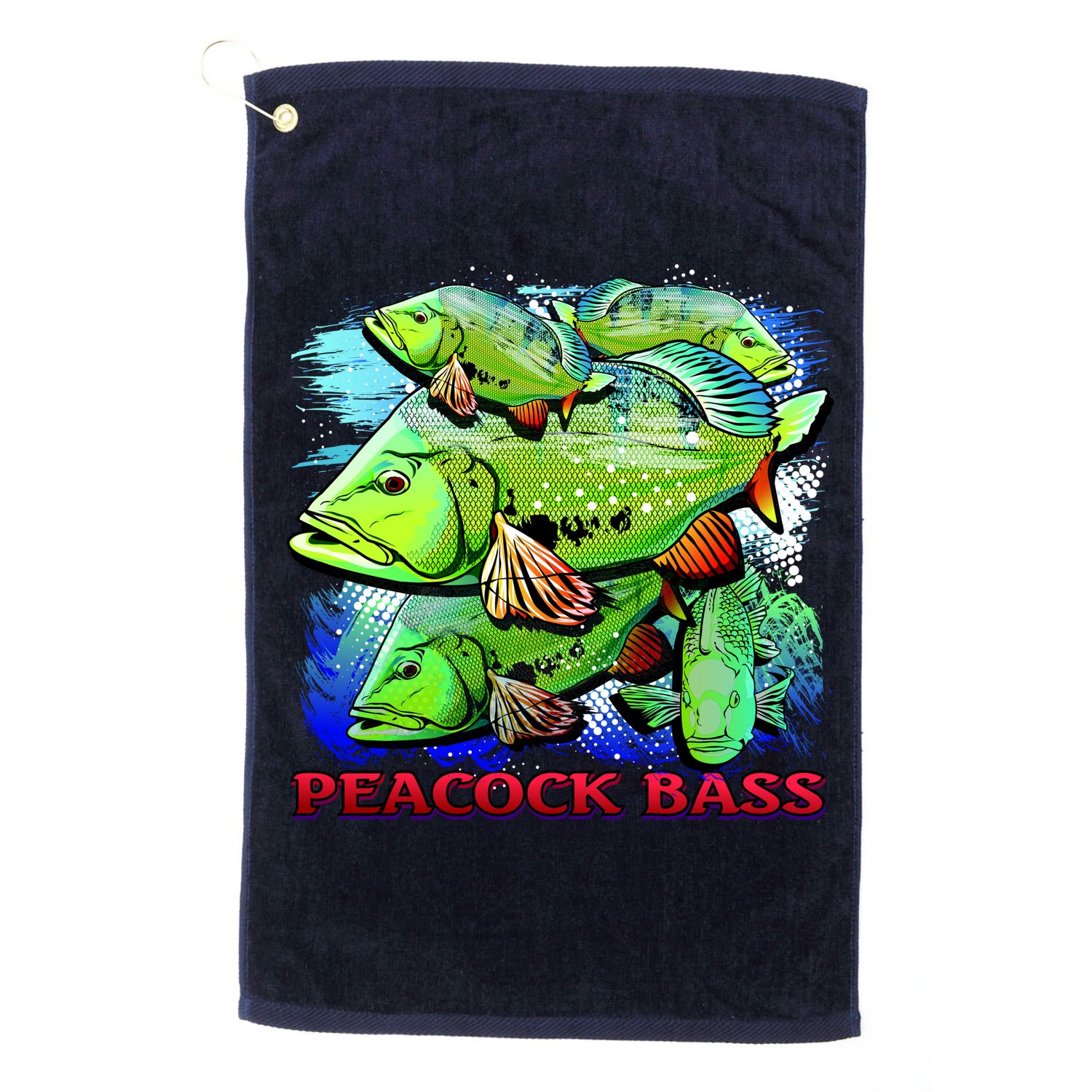 Peacock Bass Golf Towel