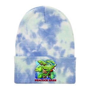 Peacock Bass Tie Dye 12in Knit Beanie