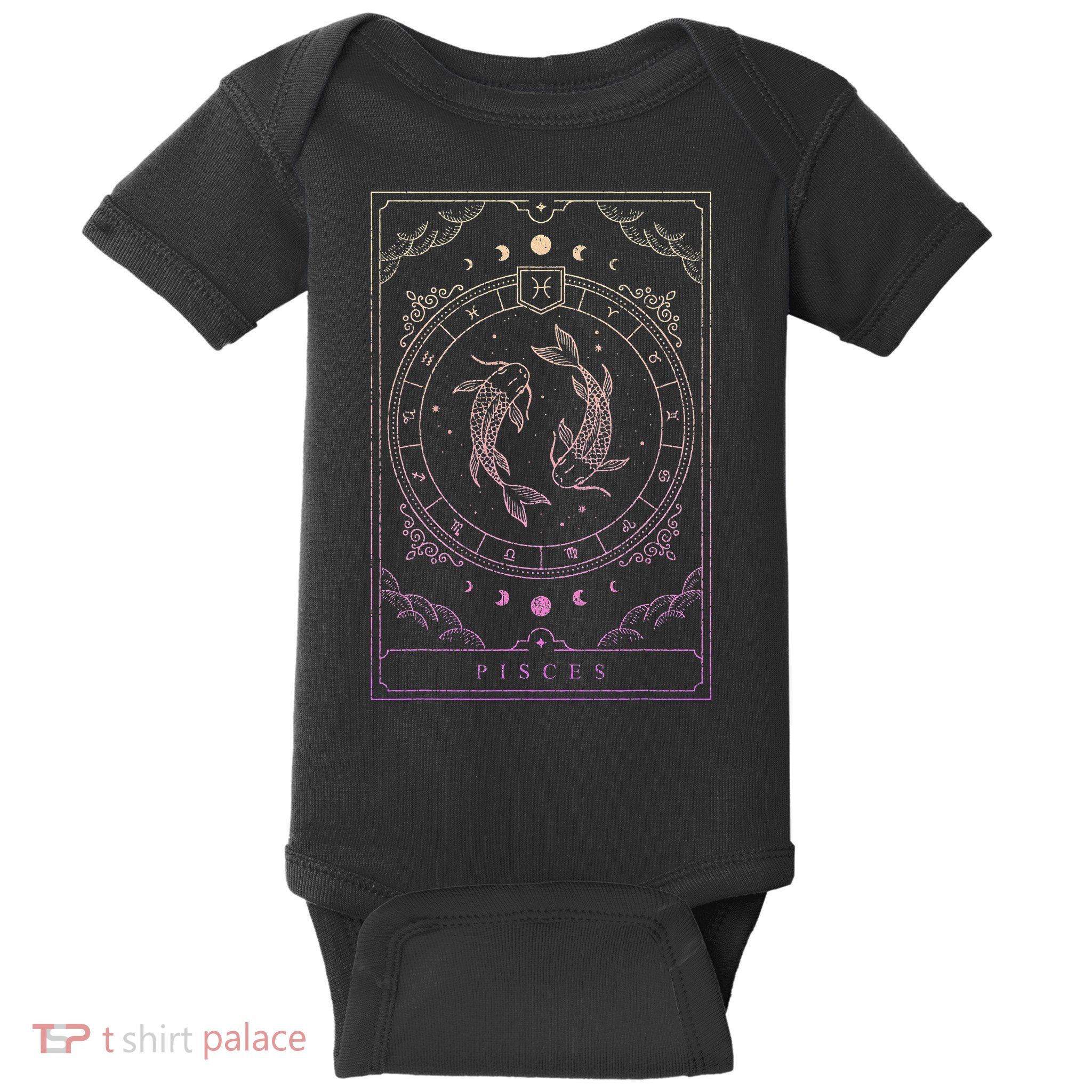 Pisces Birthday Present Wo Zodiac Sign Pisces Baby Bodysuit