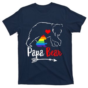 Papa Bear Proud Dad Daddy Ally LGBTQ Rainbow Flag Human T-Shirt