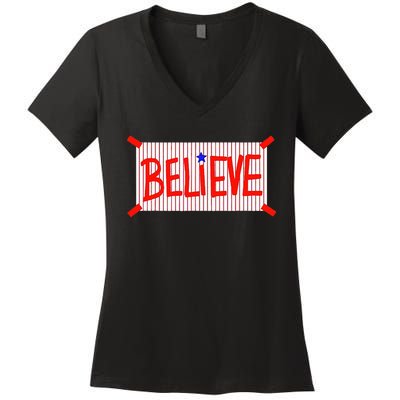 Philly Believe Women's V-Neck T-Shirt