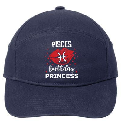 Pisces Birthday Princess Zodiac Gift 7-Panel Snapback Hat