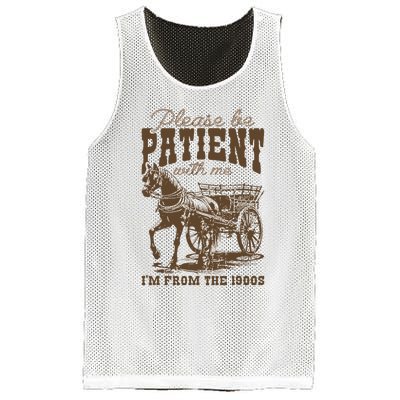 Please Be Patient With Me IM From The 1900s Vintage Mesh Reversible Basketball Jersey Tank