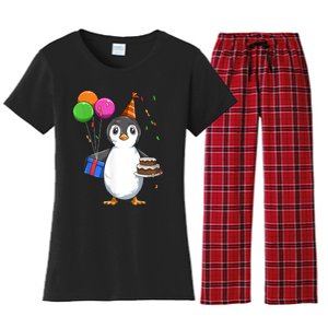 Penguin Birthday Penguin Birthday Party Penguin Theme Women's Flannel Pajama Set