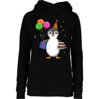 Penguin Birthday Penguin Birthday Party Penguin Theme Womens Funnel Neck Pullover Hood