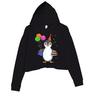 Penguin Birthday Penguin Birthday Party Penguin Theme Crop Fleece Hoodie