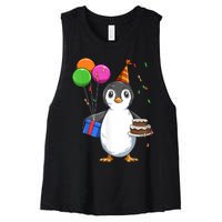 Penguin Birthday Penguin Birthday Party Penguin Theme Women's Racerback Cropped Tank