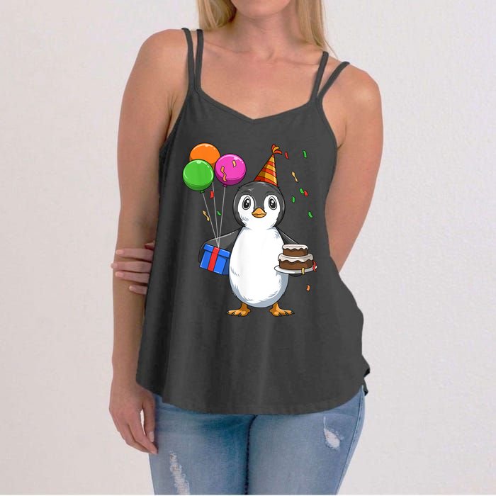 Penguin Birthday Penguin Birthday Party Penguin Theme Women's Strappy Tank