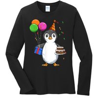 Penguin Birthday Penguin Birthday Party Penguin Theme Ladies Long Sleeve Shirt