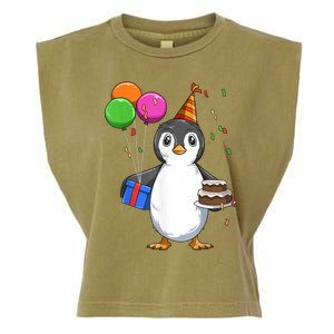 Penguin Birthday Penguin Birthday Party Penguin Theme Garment-Dyed Women's Muscle Tee