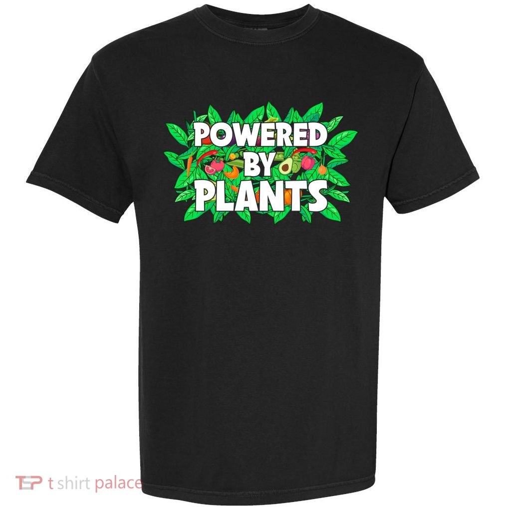 Powered By Plants Cute Gift Garment-Dyed Heavyweight T-Shirt